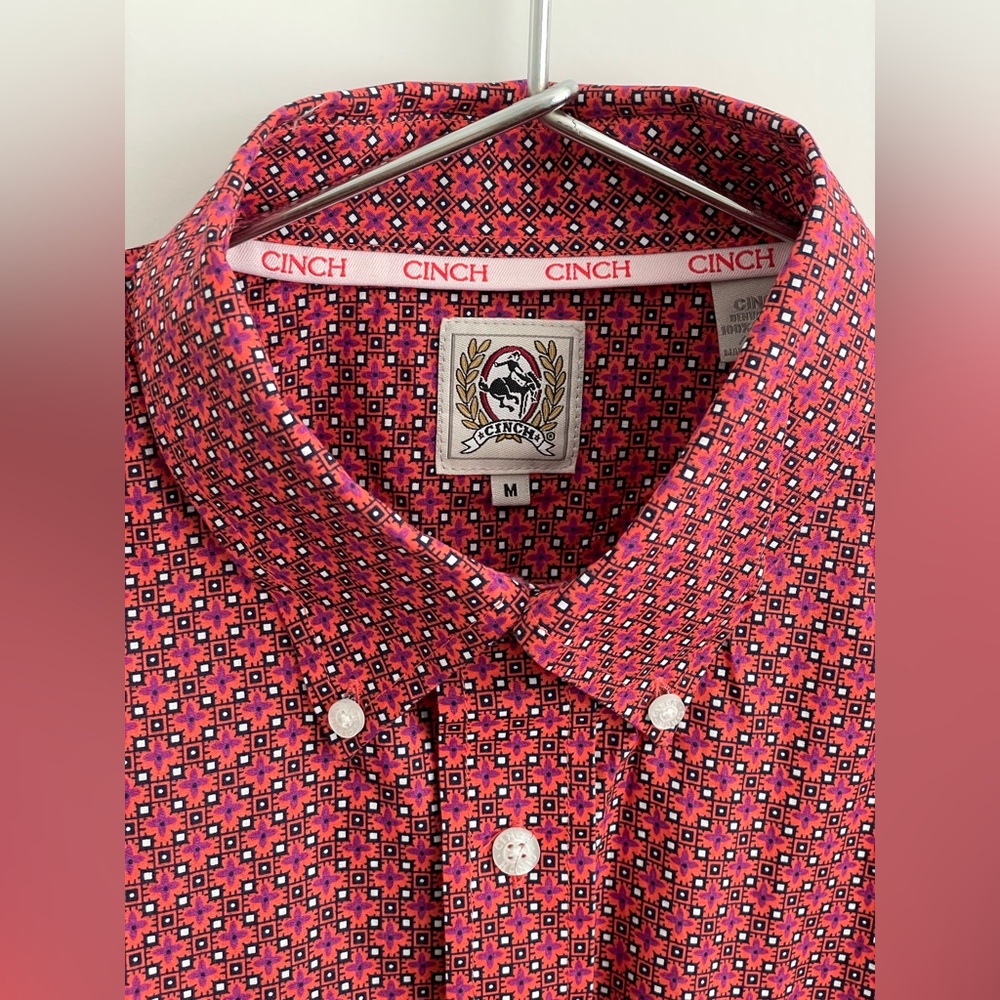 Cinch Western Rodeo Long Sleeve Button Up Mens Medium